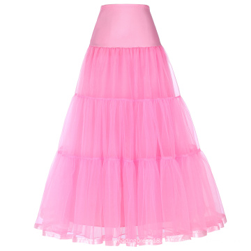 Grace Karin Mujeres Retro Crinolina rosa enagua Enagua para el vestido de la vendimia CL010421-5